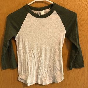 H&M Olive Green Baseball Tee